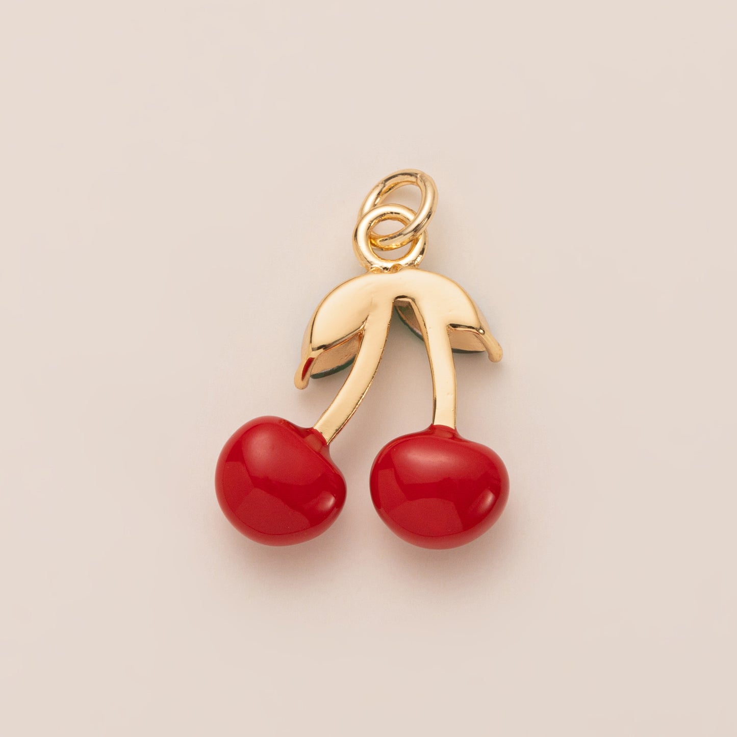 Fashion 14K Gold Plated Brass Fruit Insect Charm Bar for Cable Chain Necklace Unisex DIY Jewelry