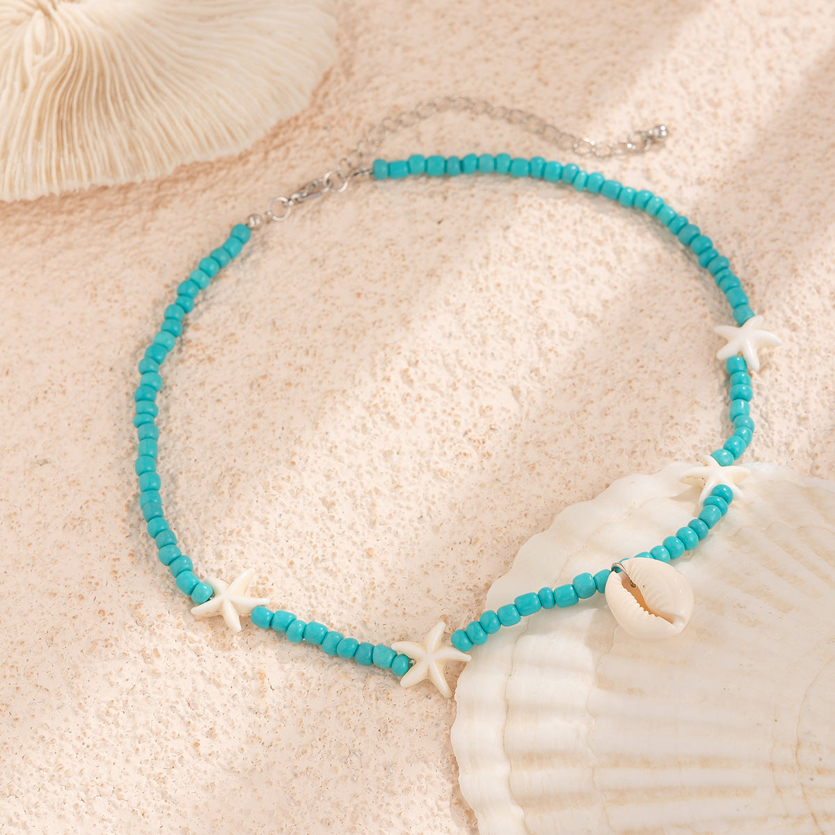Casual Resin Shell Starfish Animal Pendant Choker Necklace for Women