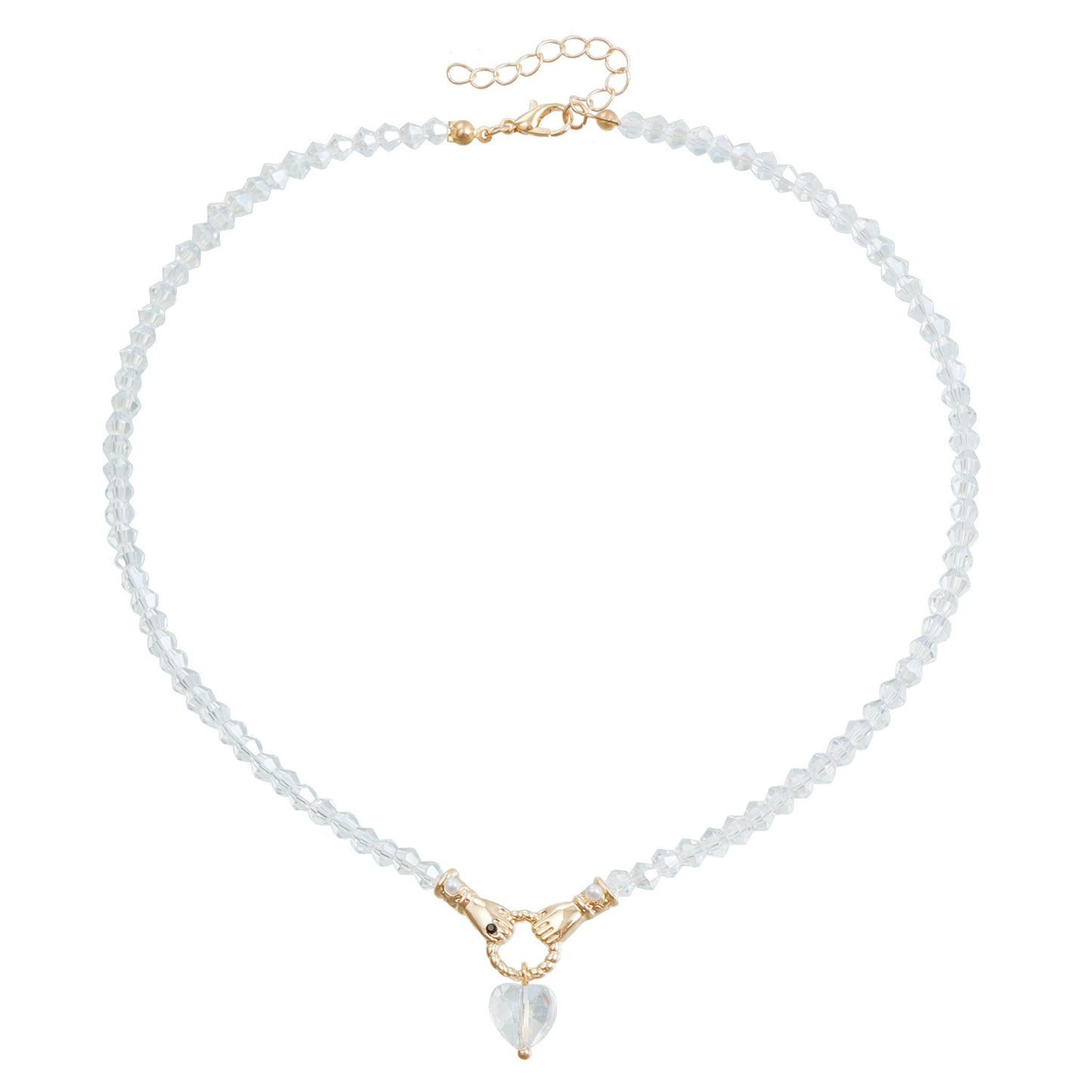 Minimalist Heart-Shaped Alloy Pendant Necklace with Plated Finish for Women Clavicle Chain