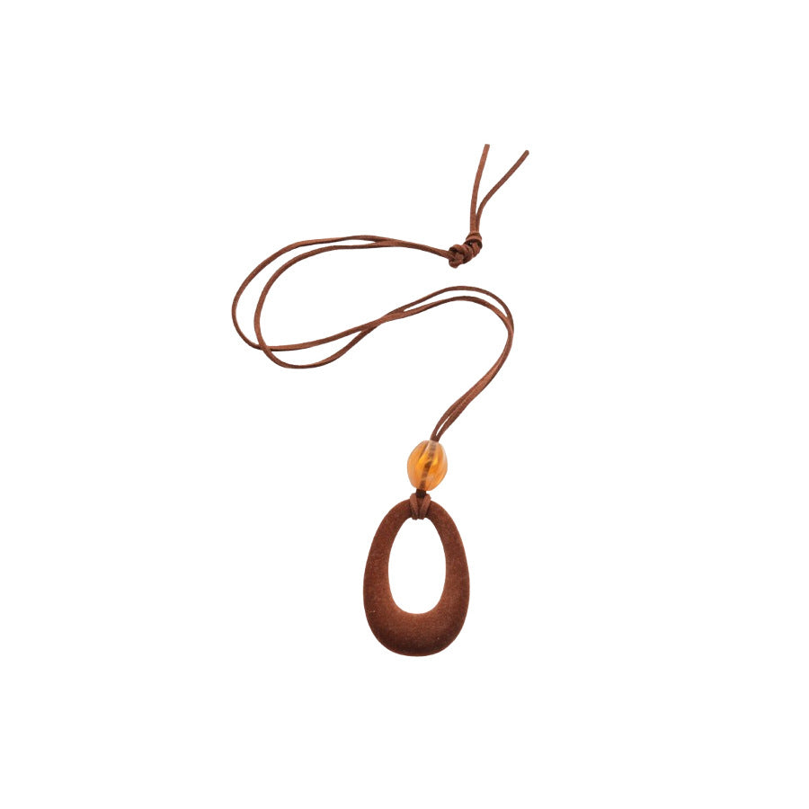 Collana girocollo con ciondolo in resina floreale minimalista da donna, catena leggera per maglione con estetica di lusso