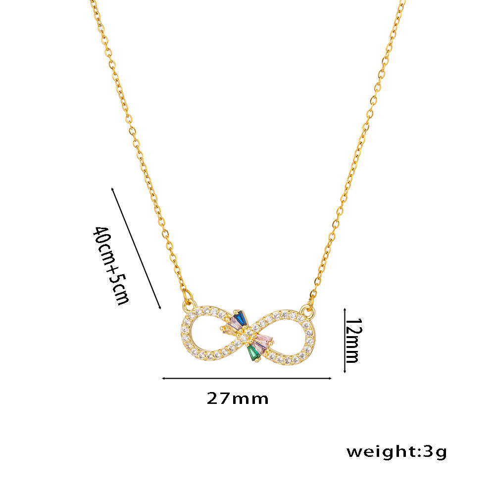 Collana da Donna Minimalista a Forma di Lettera in Acciaio al Titanio con Intarsio di Strass, Ciondolo alla Moda Placcato Ipoallergenico