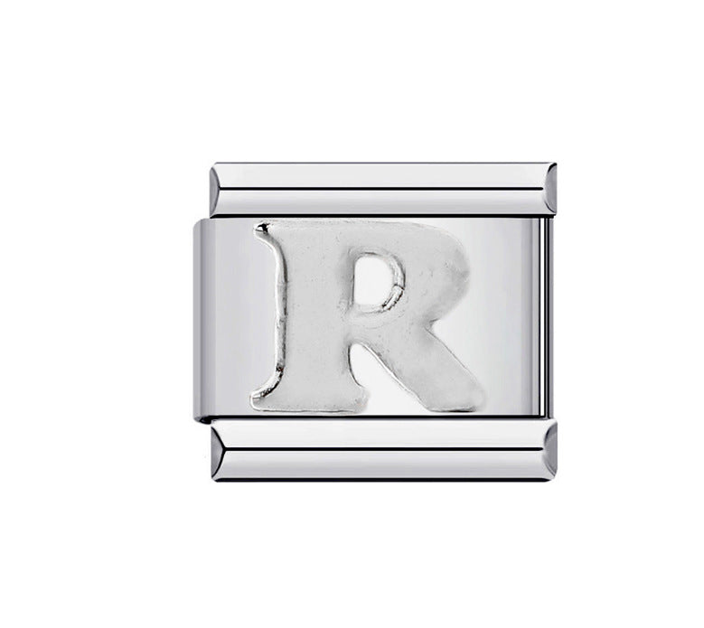 Minimalist Letter Stainless Steel Plating Charm Bar