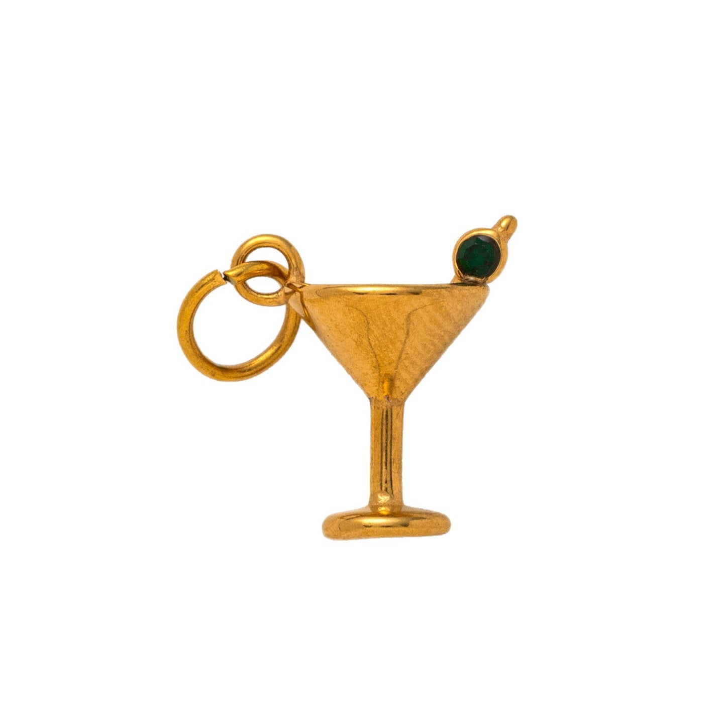 Vintage 18K Gold Plated Stainless Steel Elephant Pendant Charm Bar
