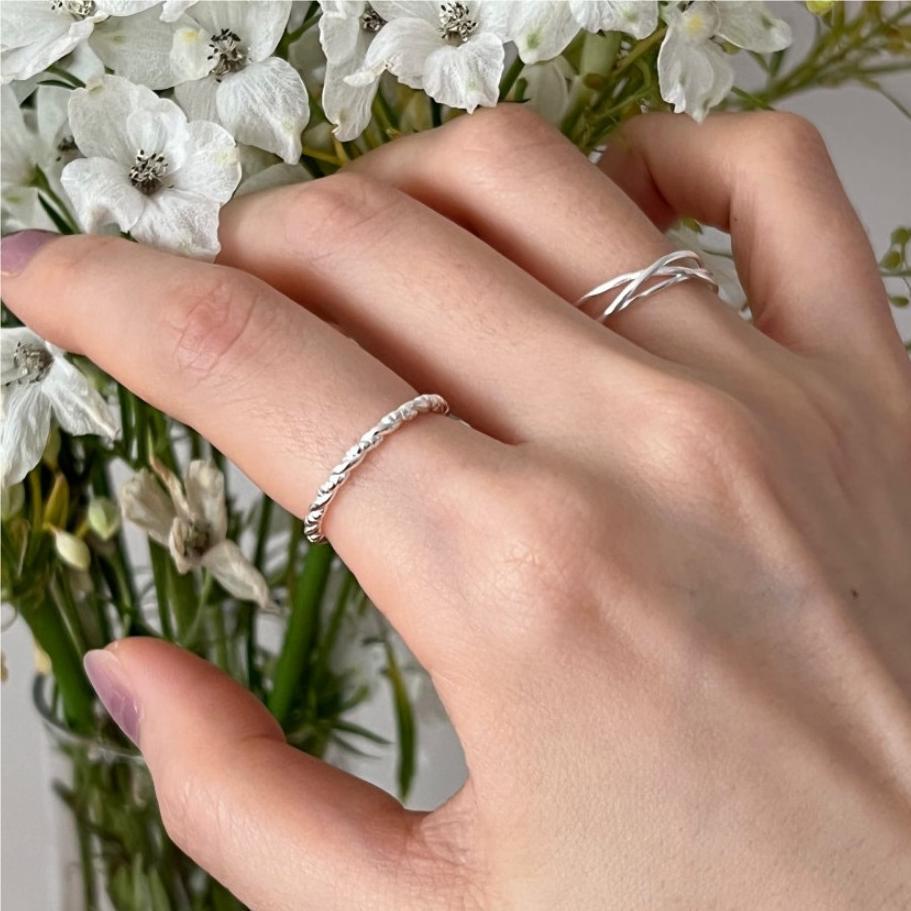 Minimalist 925 Sterling Silver Heart Geometric Ring for Women