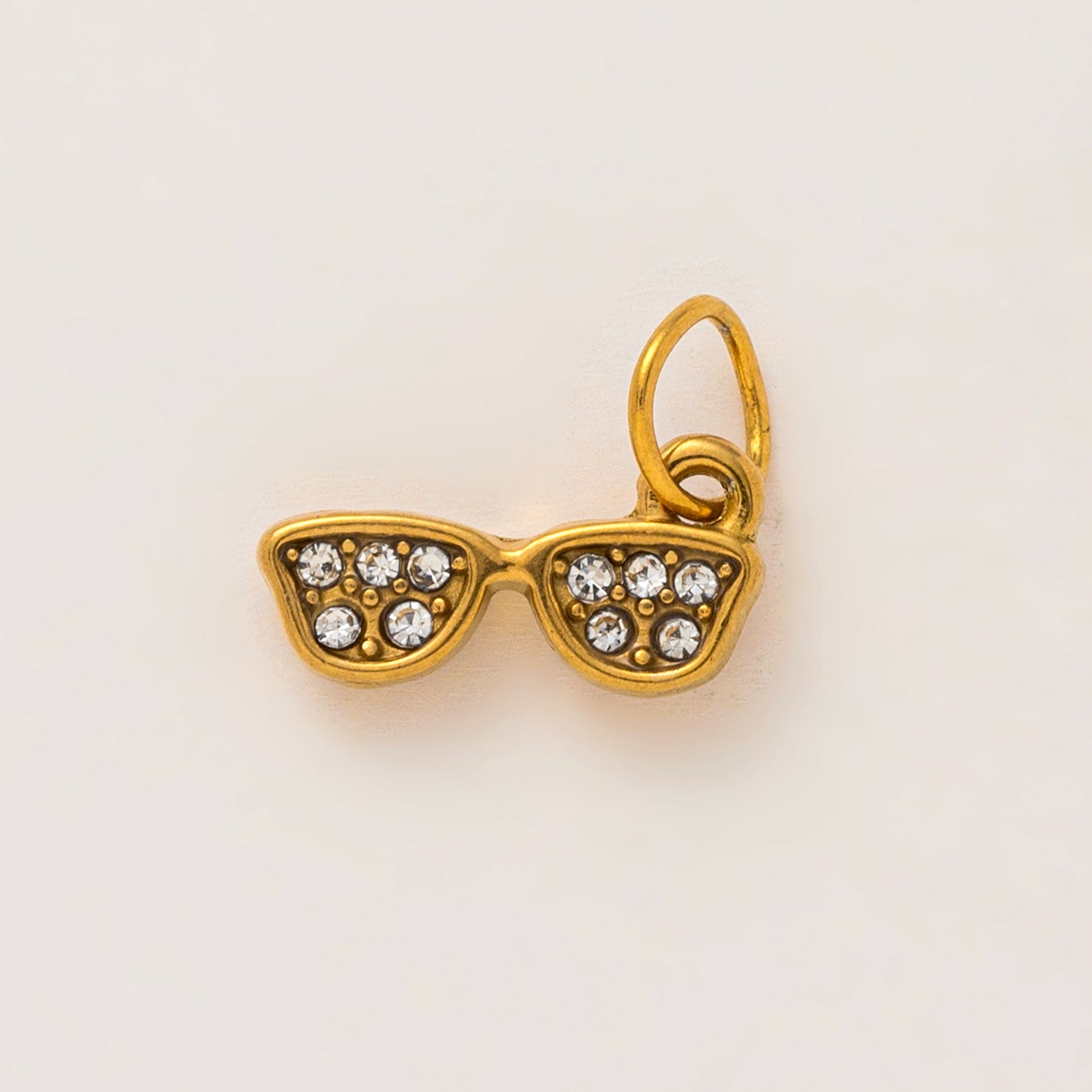 Vintage 18K Gold Plated Stainless Steel Elephant Pendant Charm Bar