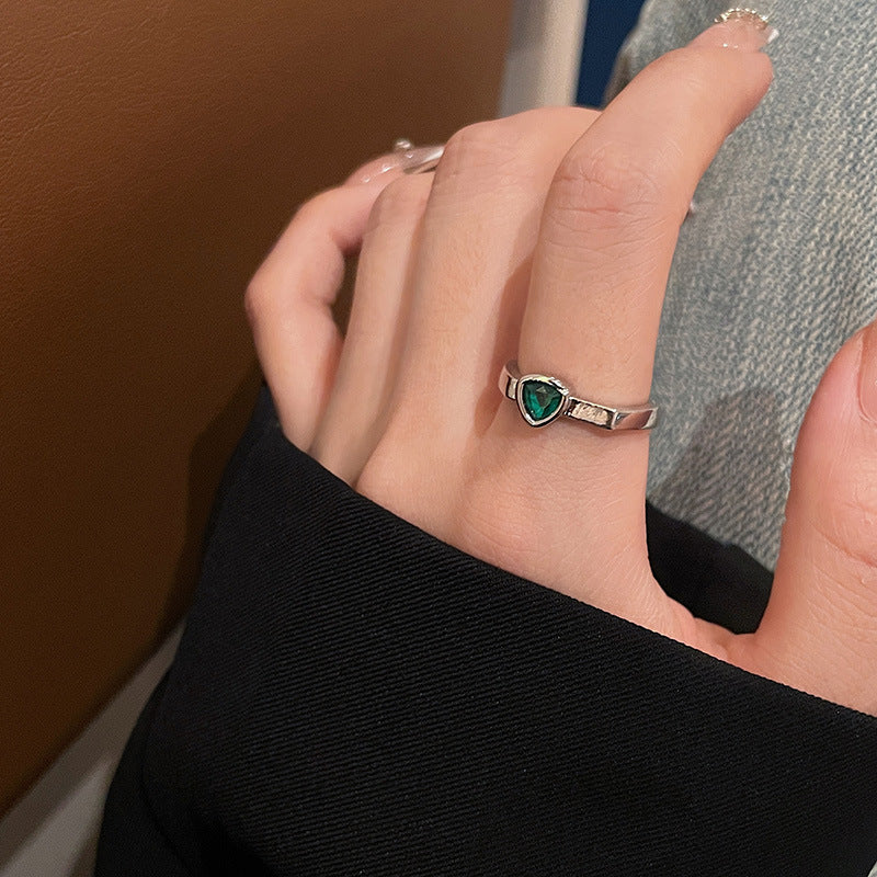 Minimalist Irregular Texture Titanium Steel Ring for Women with Plated Finish and Letter Design