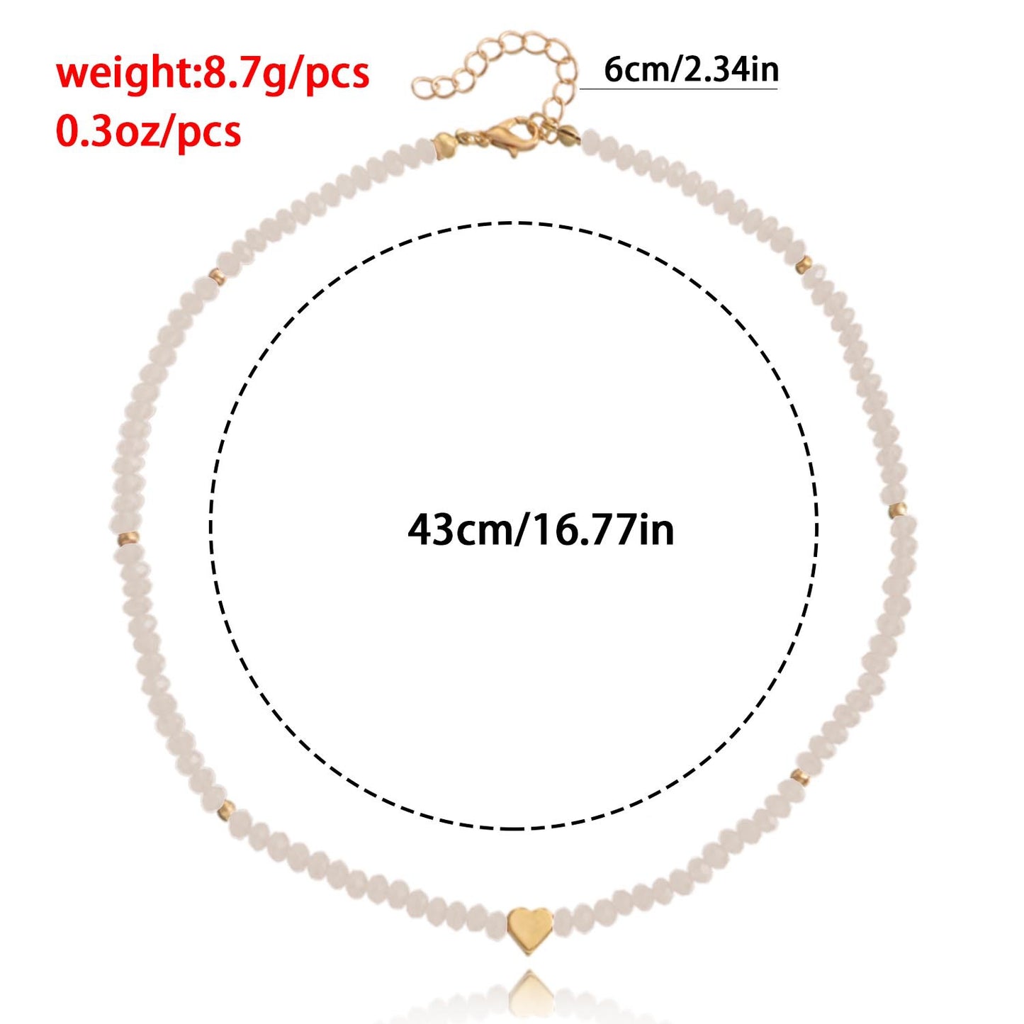 Minimalist Heart-Shaped Alloy Necklace with Rhinestone Accents for Women, Gold-Plated Clavicle Chain