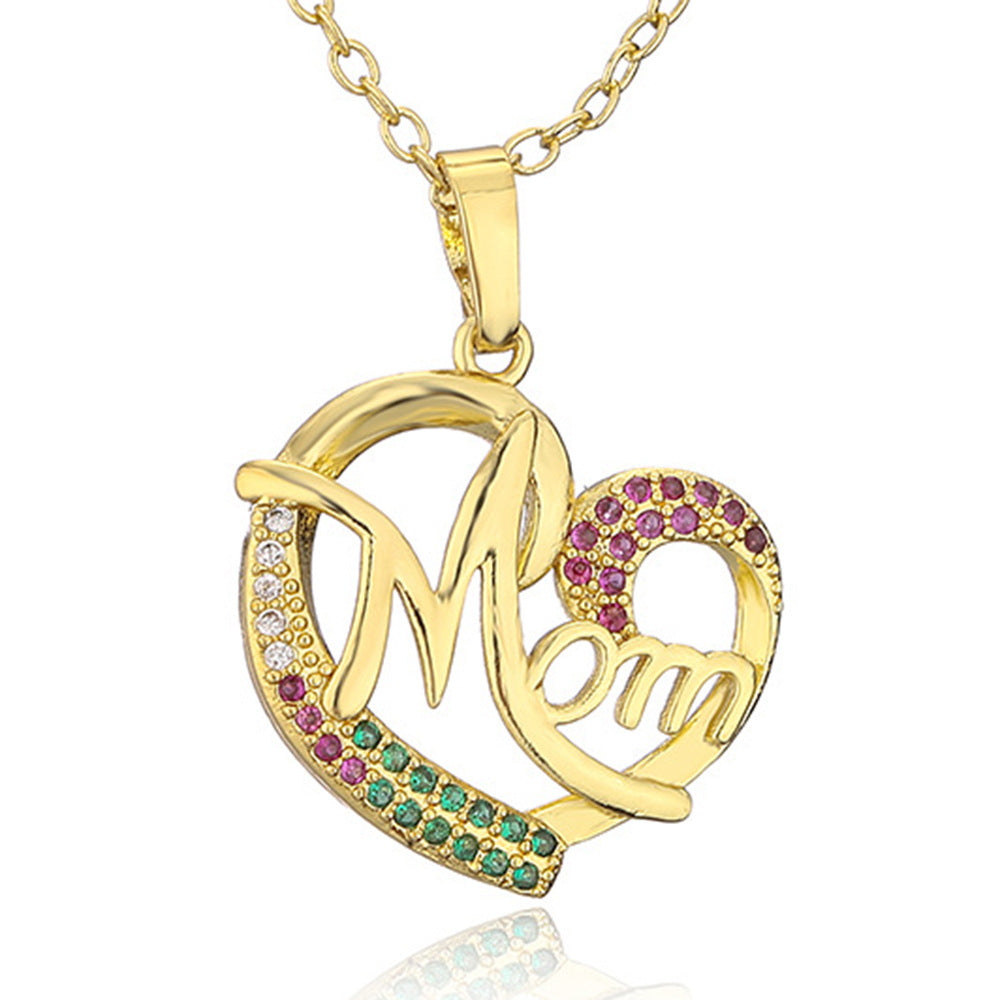 Minimalist Heart-Shaped Copper Pendant Necklace for Women with Geometric Design and Elegant Clavicle Chain