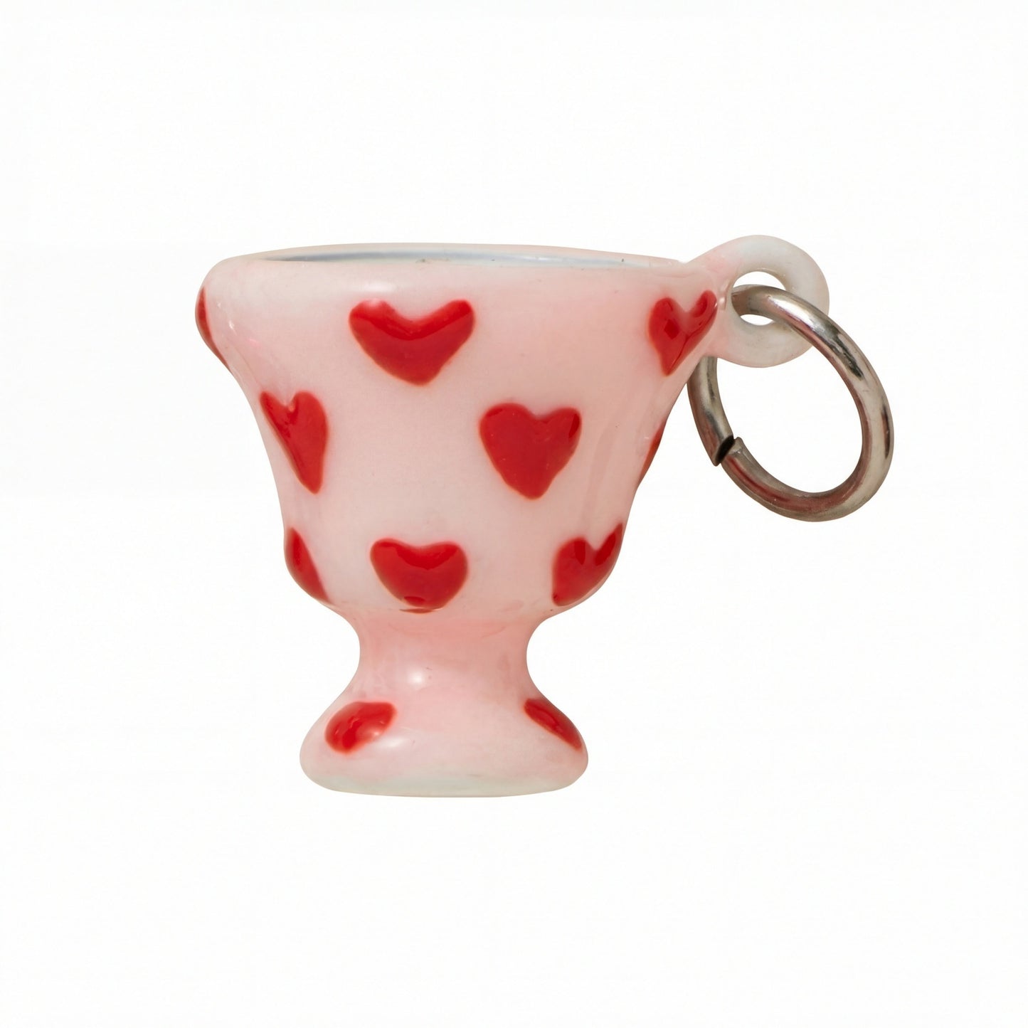 Sweet Minimalist Colorful Acrylic Bag Charm with Fruit Food Pattern