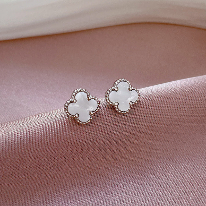 Minimalist Sweet Geometric Titanium Steel Plated Stud Earrings