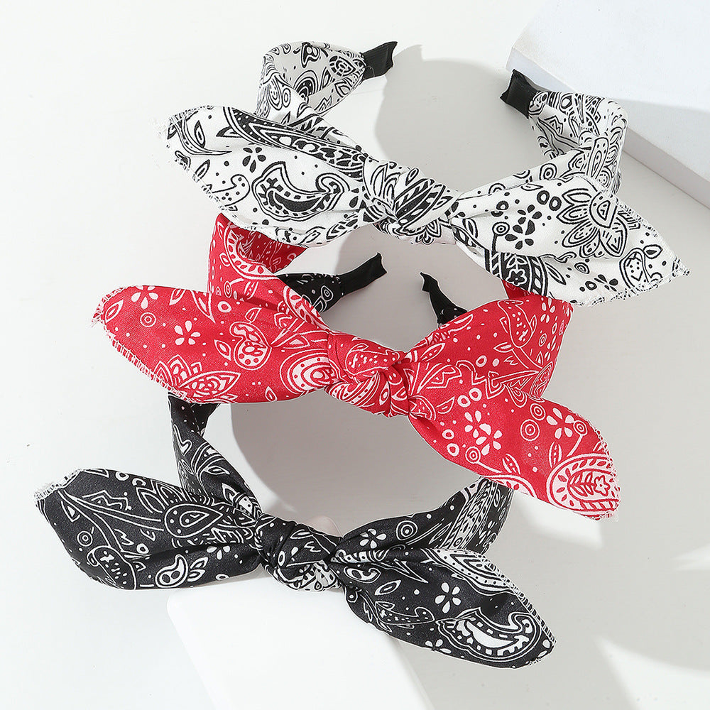 Cinta para el pelo minimalista en blanco y negro con diseño de lazo para niñas, estilo tutú retro, diadema ancha con diseño de corona alta
