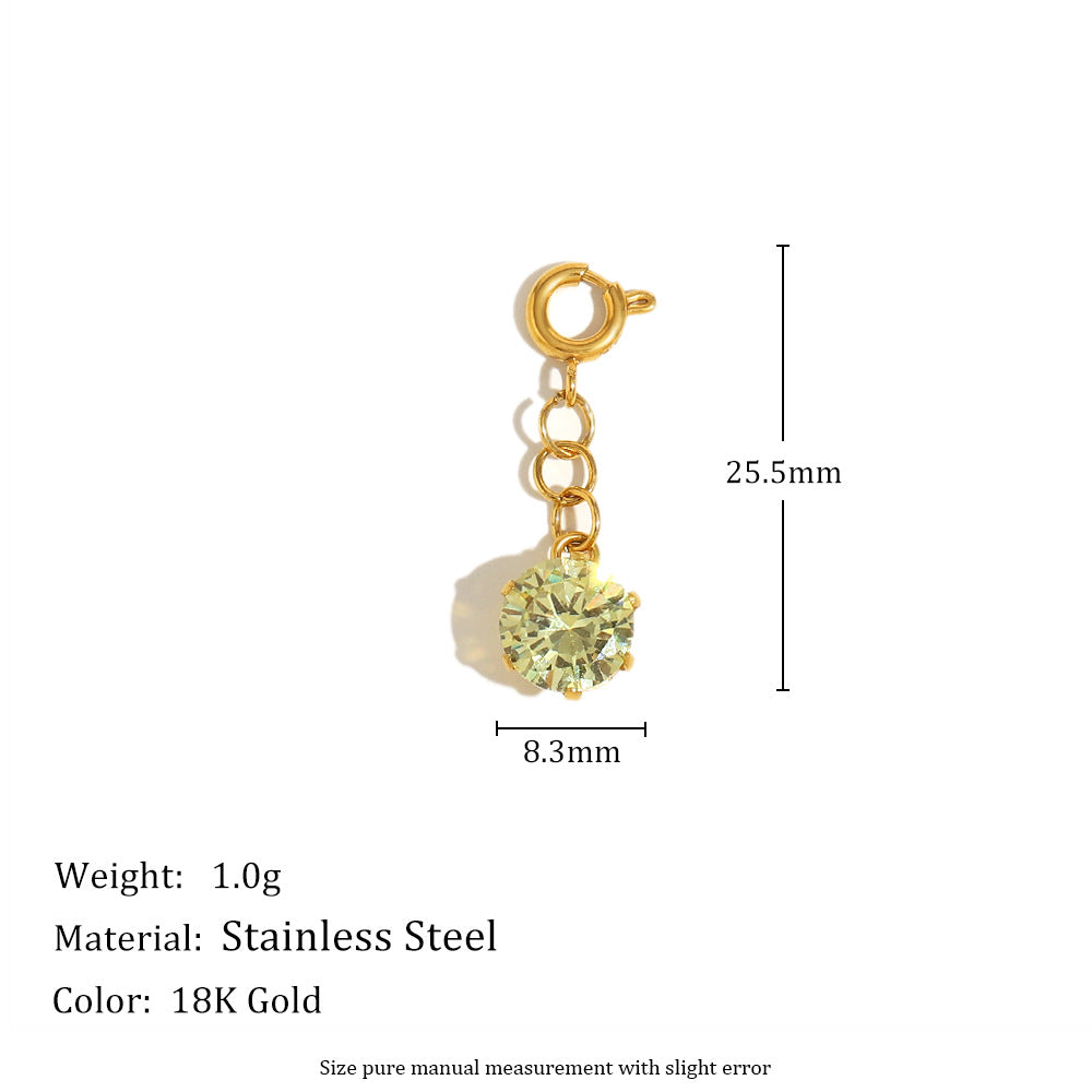 Geometric Heart Pendant with Spring Clasp in Stainless Steel Plated with 18K Gold for Fashionable Office Wear