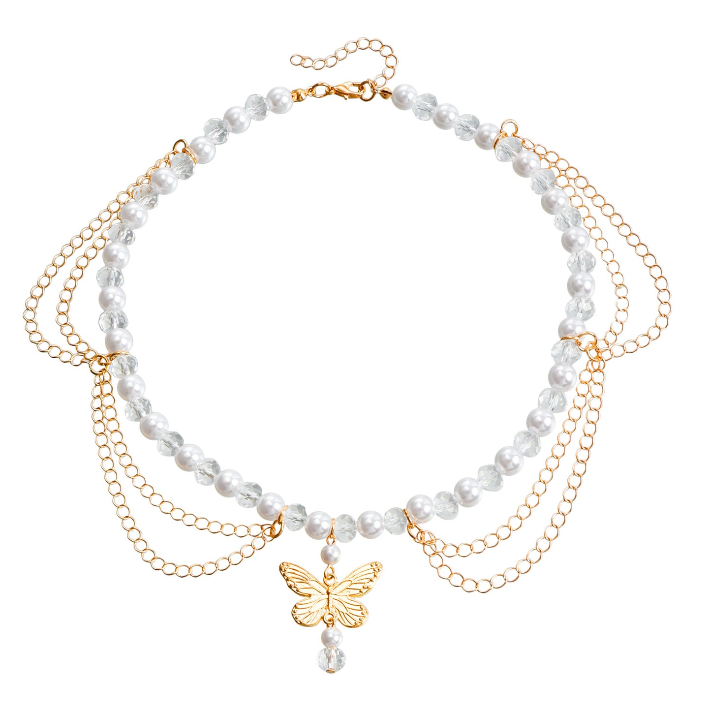 Minimalist Double-Layer Heart Cross Pendant Necklace for Women with Alloy Construction and Electroplated Finish