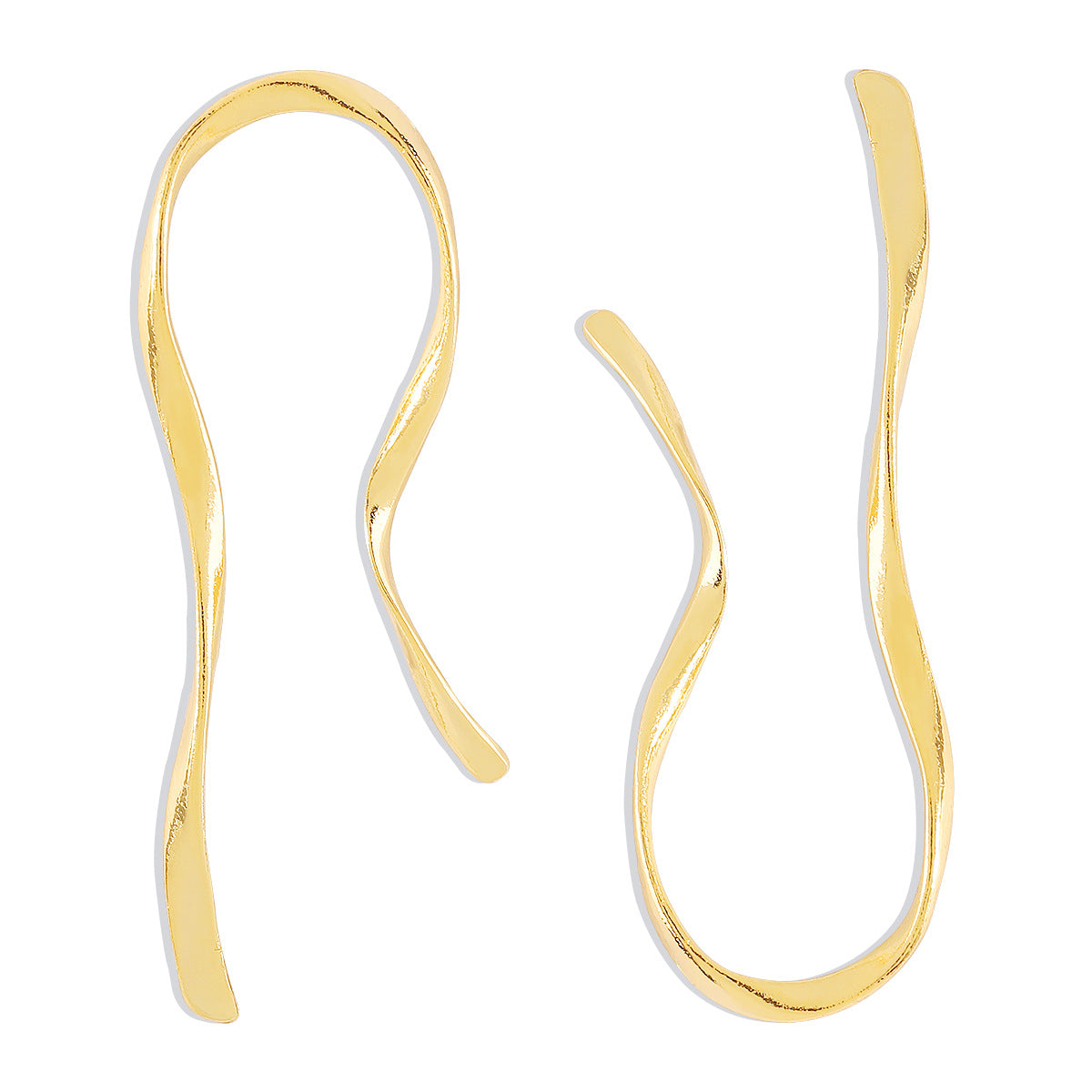 Orecchini da donna minimalisti asimmetrici geometrici in lega con finitura placcata