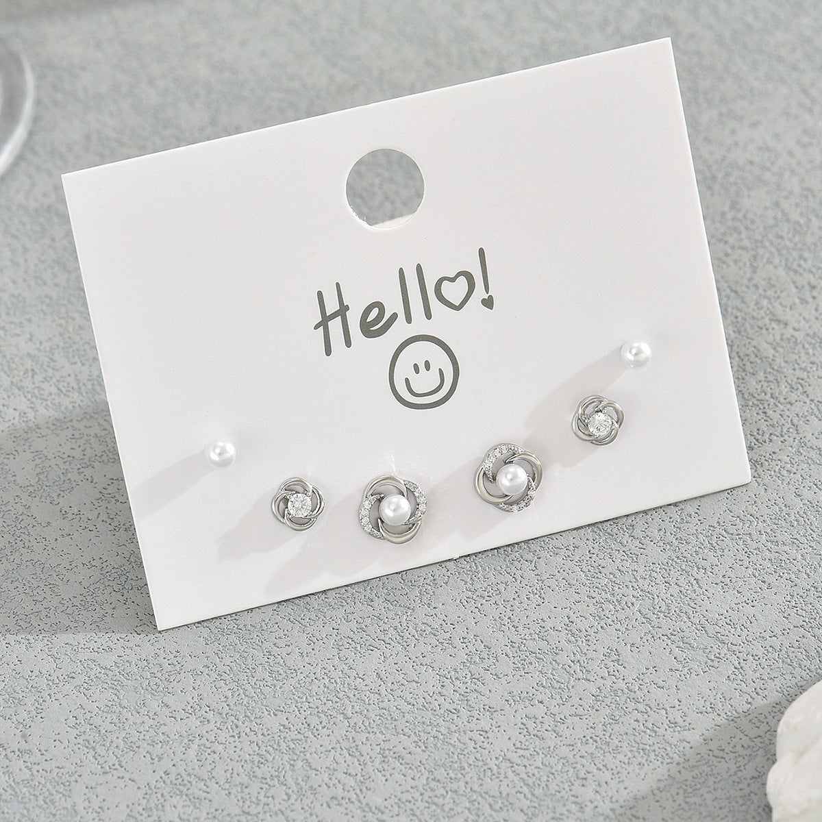 Pendientes de tuerca minimalistas de cobre con incrustaciones de circonita para mujer, conjunto de joyas versátiles para el día a día