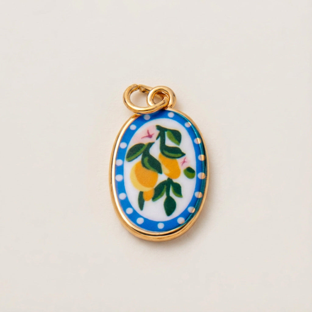 Vintage Gold Plated Brass Animal Charm Bar for DIY Jewelry Making