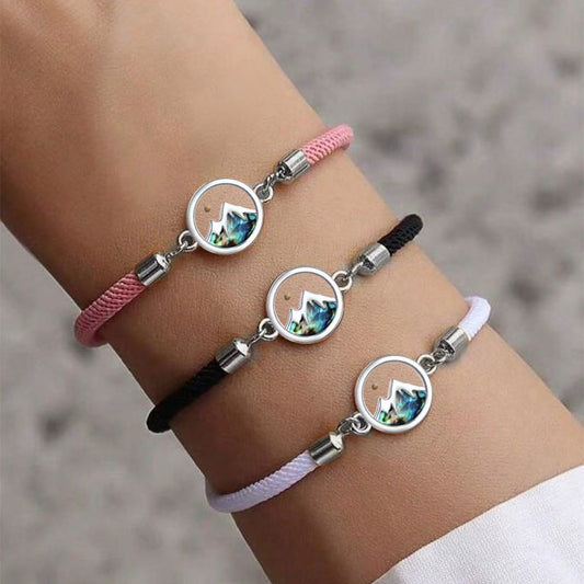 Pulsera Trenzada Ajustable de Estilo Étnico con Nudo de Árbol de la Vida y Detalles de Acero Inoxidable para Hombres y Mujeres