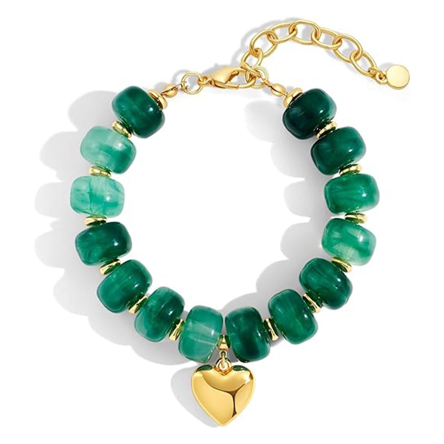 Bohemian Minimalist Geometric Round Resin Acrylic Beaded Bracelet for Women