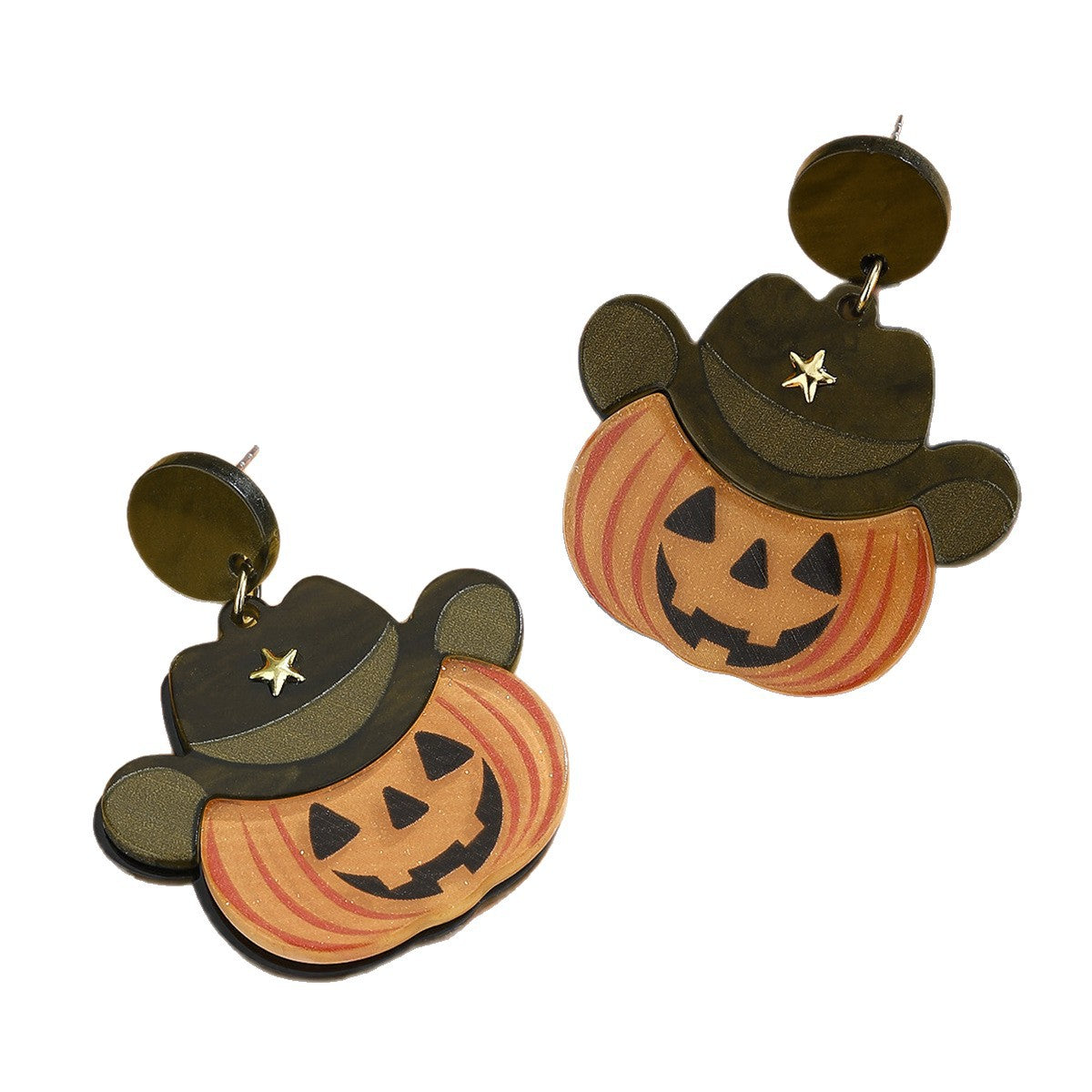 Orecchini a Nappa a Tema Halloween con Perno in Acciaio Inossidabile, Forme a Cuore, Frutta e Geometriche, Orecchini alla Moda Galvanizzati per Donne