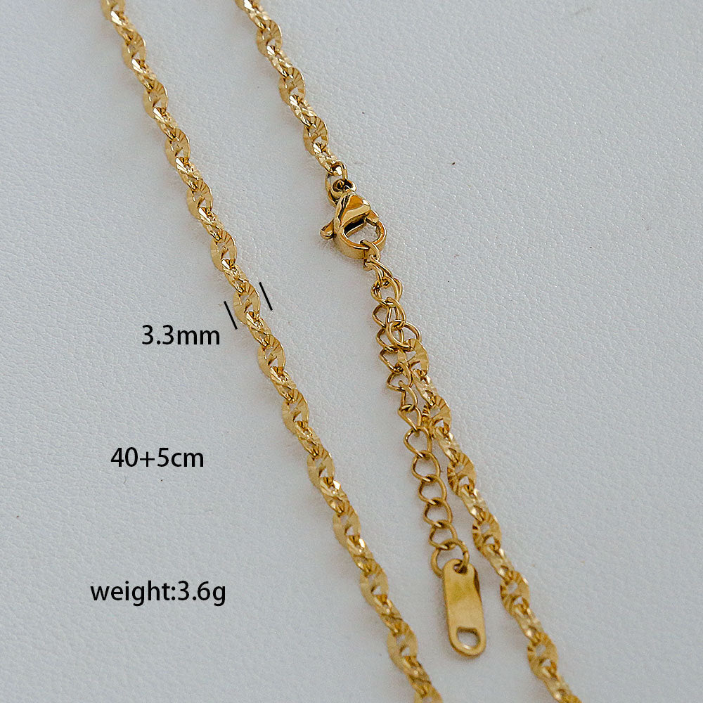 Ciondolo da donna con nappa, catena serpentina placcata in acciaio inossidabile, geometrico minimalista