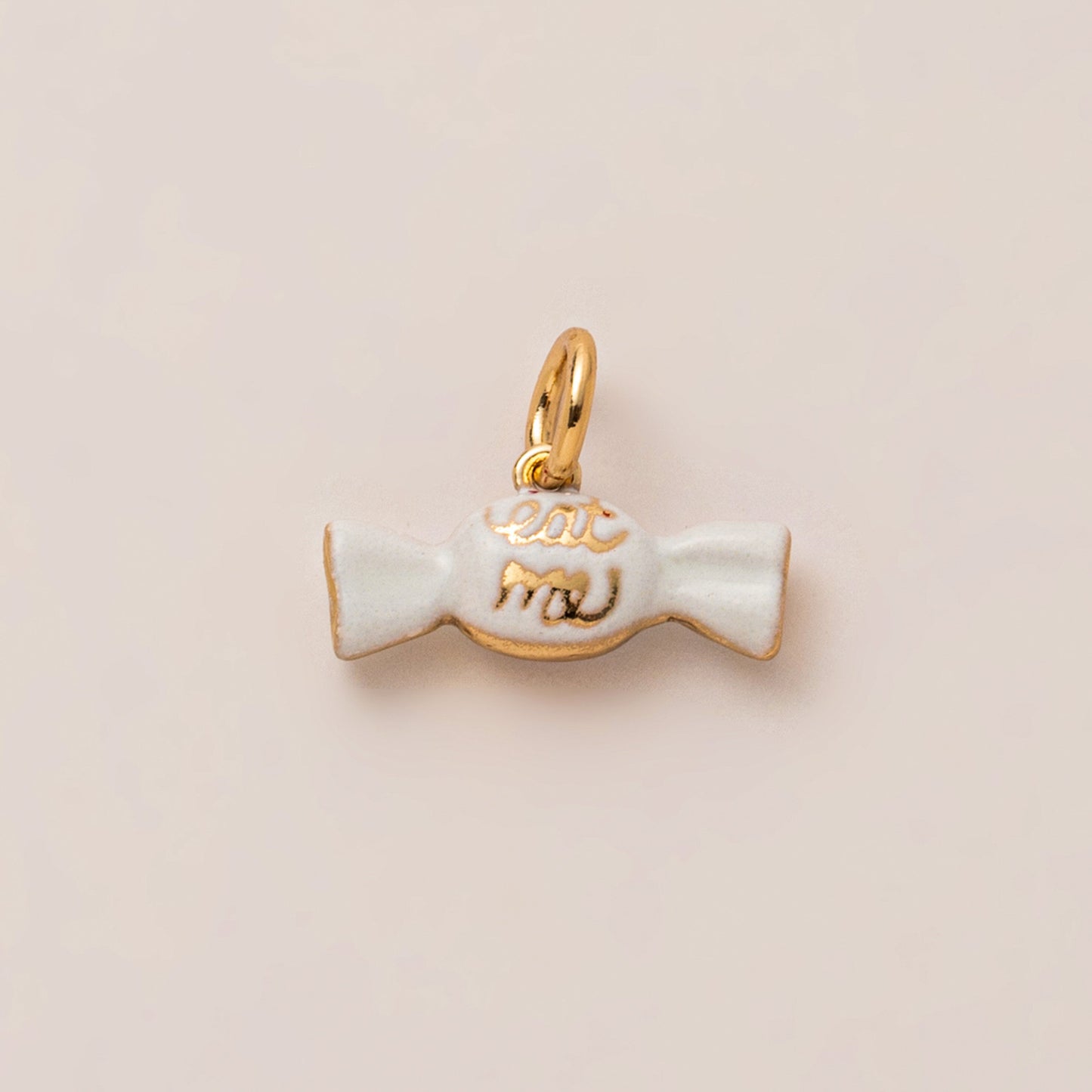 Vintage 18K Gold Plated Round Brass Drip Oil Candy Charm Bar