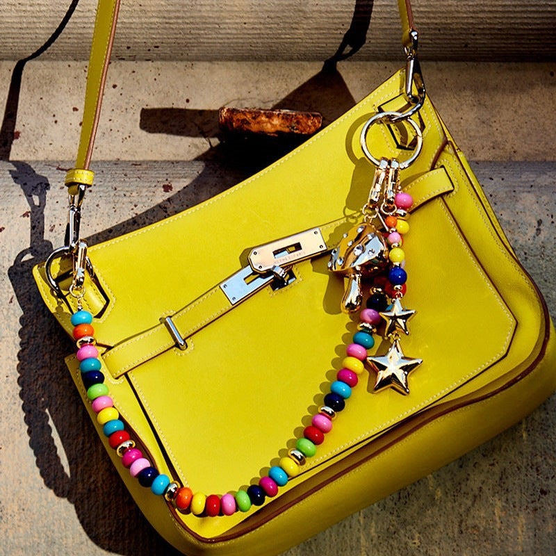 Minimalist Floral Plated Alloy Bag Charm