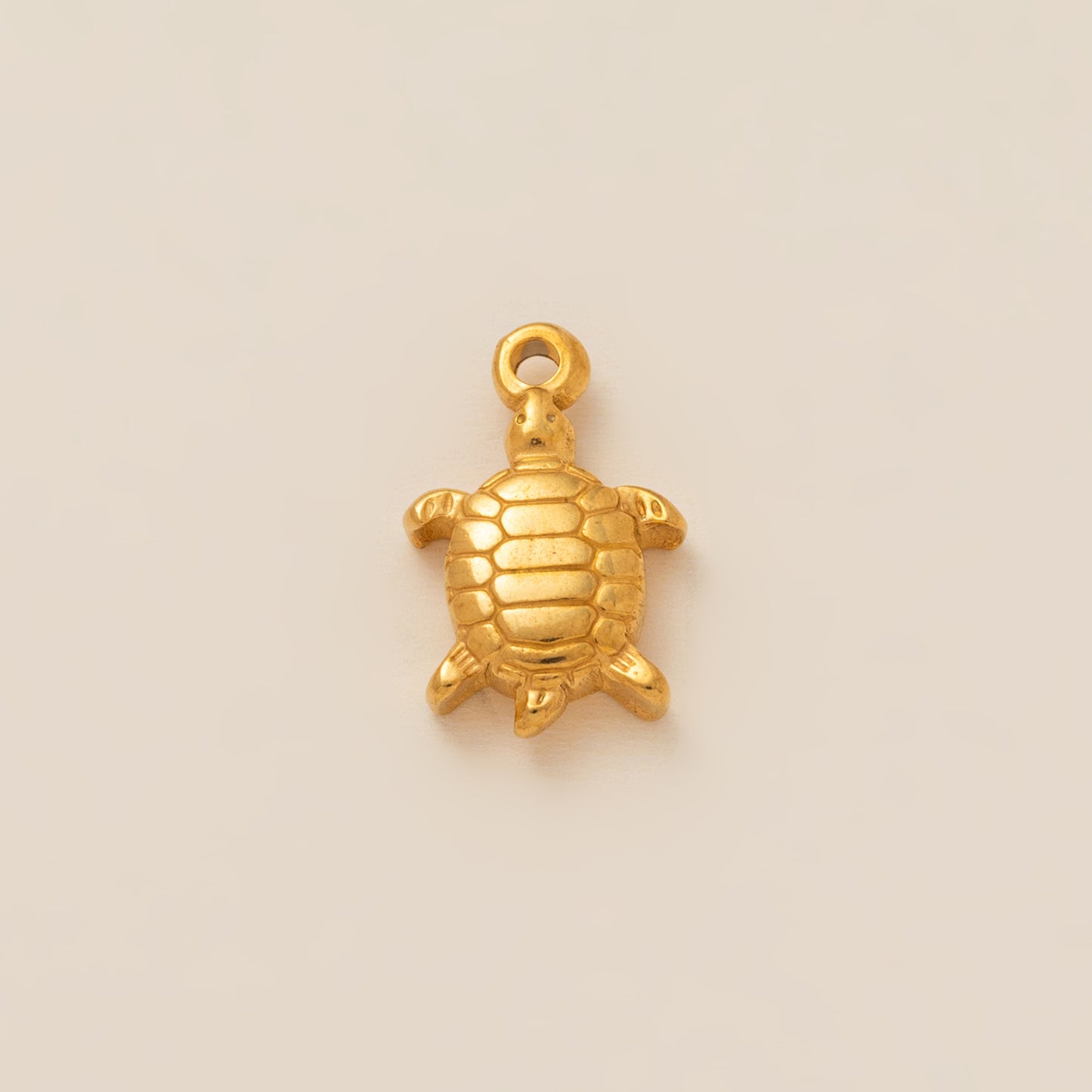 18K Gold Plated Stainless Steel Sea Turtle and Conch Shell Pendant Necklace for Unisex