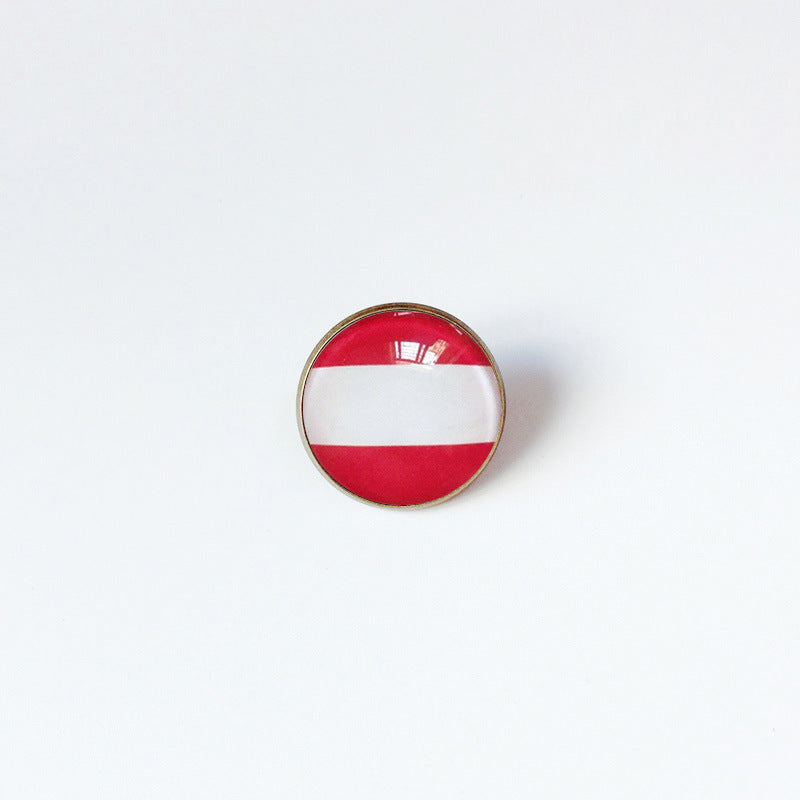 Pin de Solapa de Aleación Esmaltado Personalizado con Diseño de Bandera del Mundo para Hombres y Mujeres