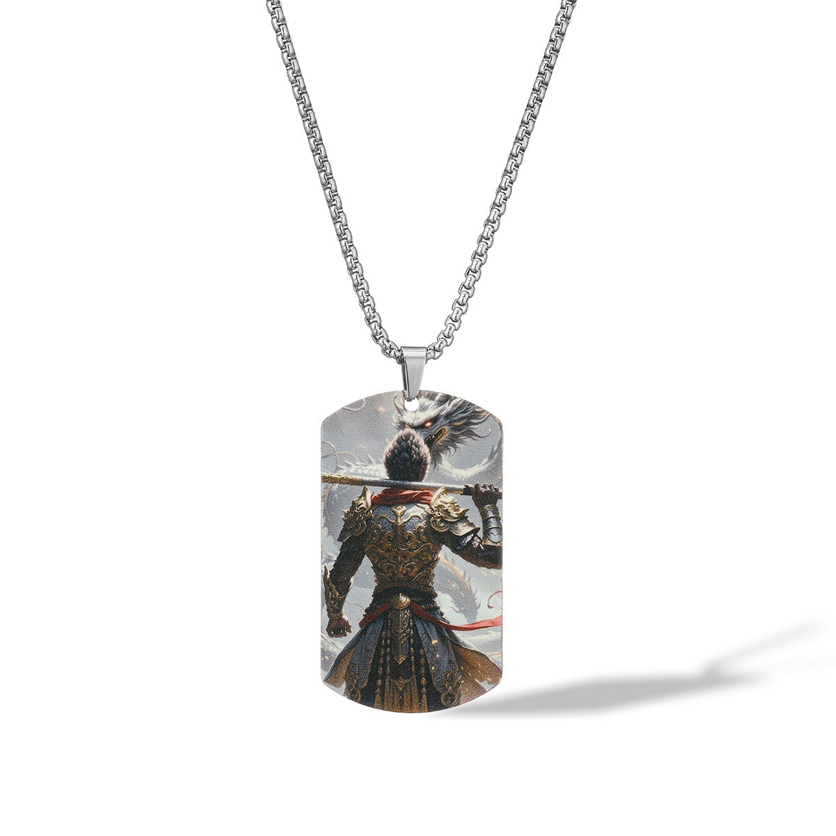 Collana in Acciaio Inossidabile Geometrica Minimalista con Ciondolo Re Scimmia, Gioielli Hip-Hop Ipoallergenici e Resistenti allo Sbiadimento