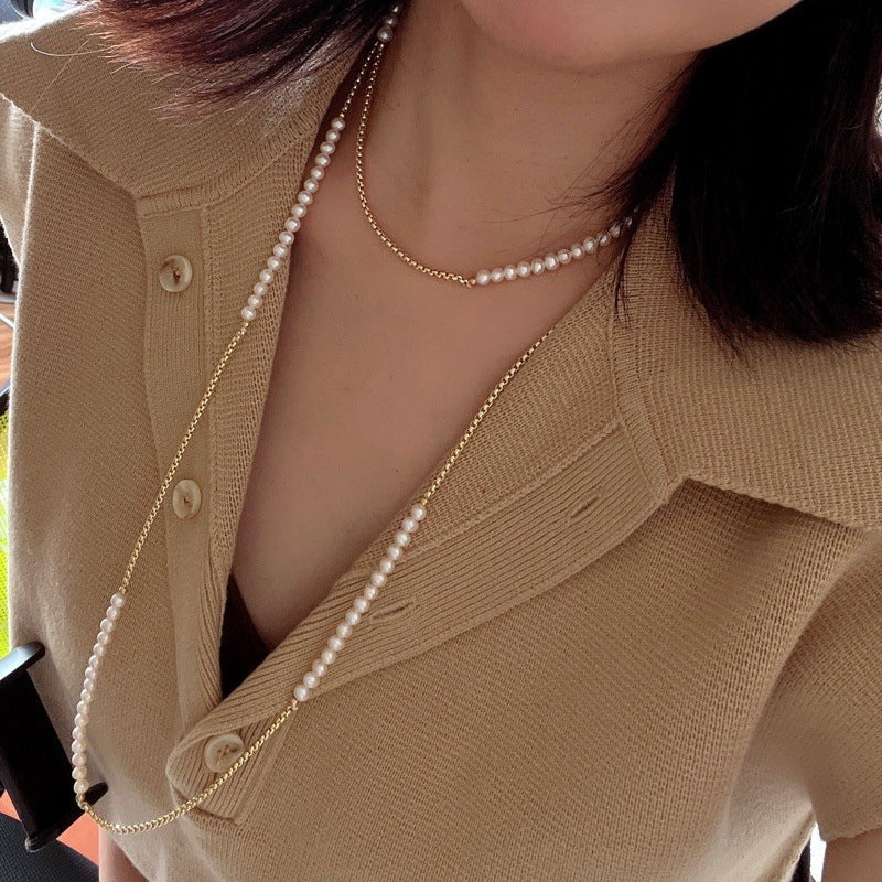Collar con Colgante de Acero de Titanio Estilo Vintage Elegante con Diseño en Forma de Corazón y Acabado Bañado para Mujer