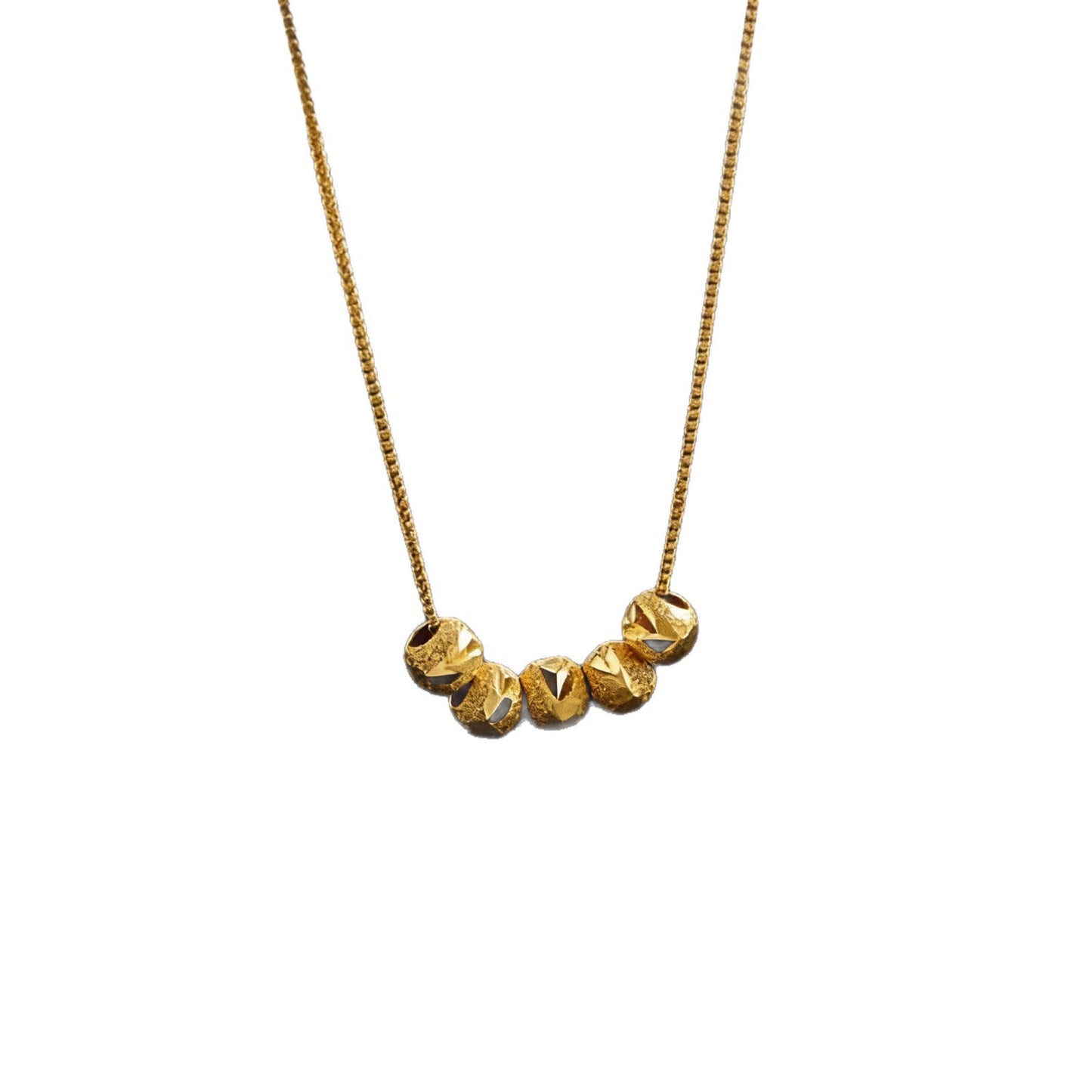 Elegant Geometric Round Stainless Steel PVD Necklace for Women