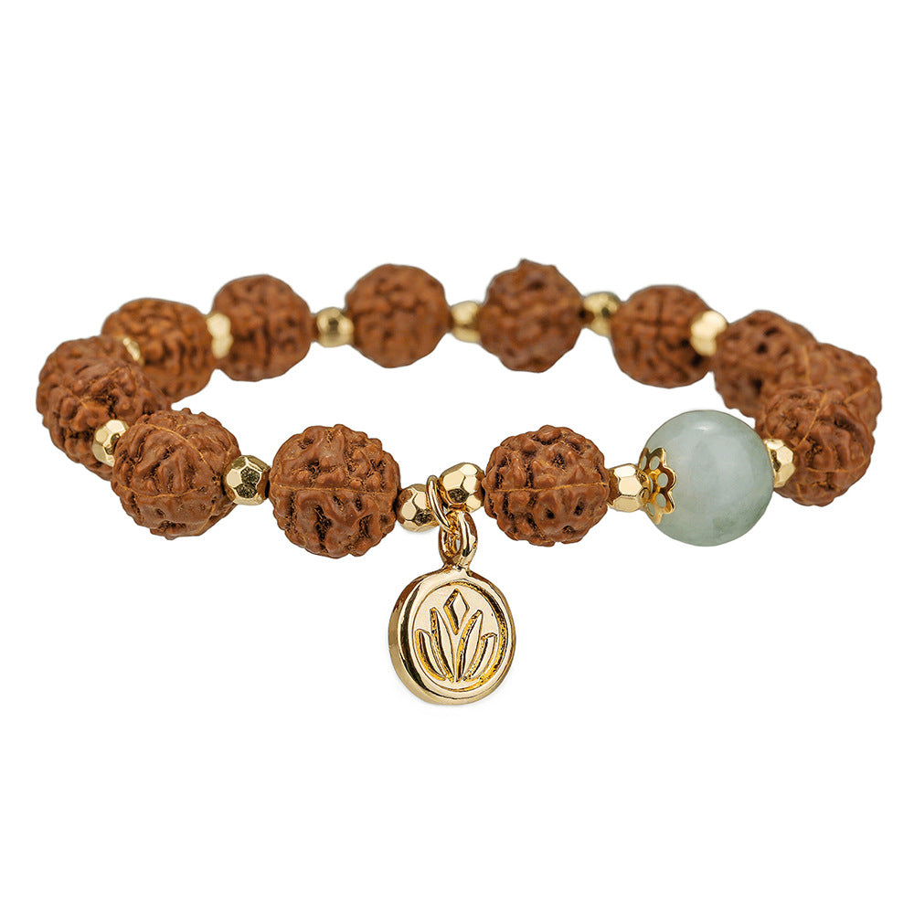 Geometric Round Wood Beaded Bracelet DIY Charm Bar Unisex