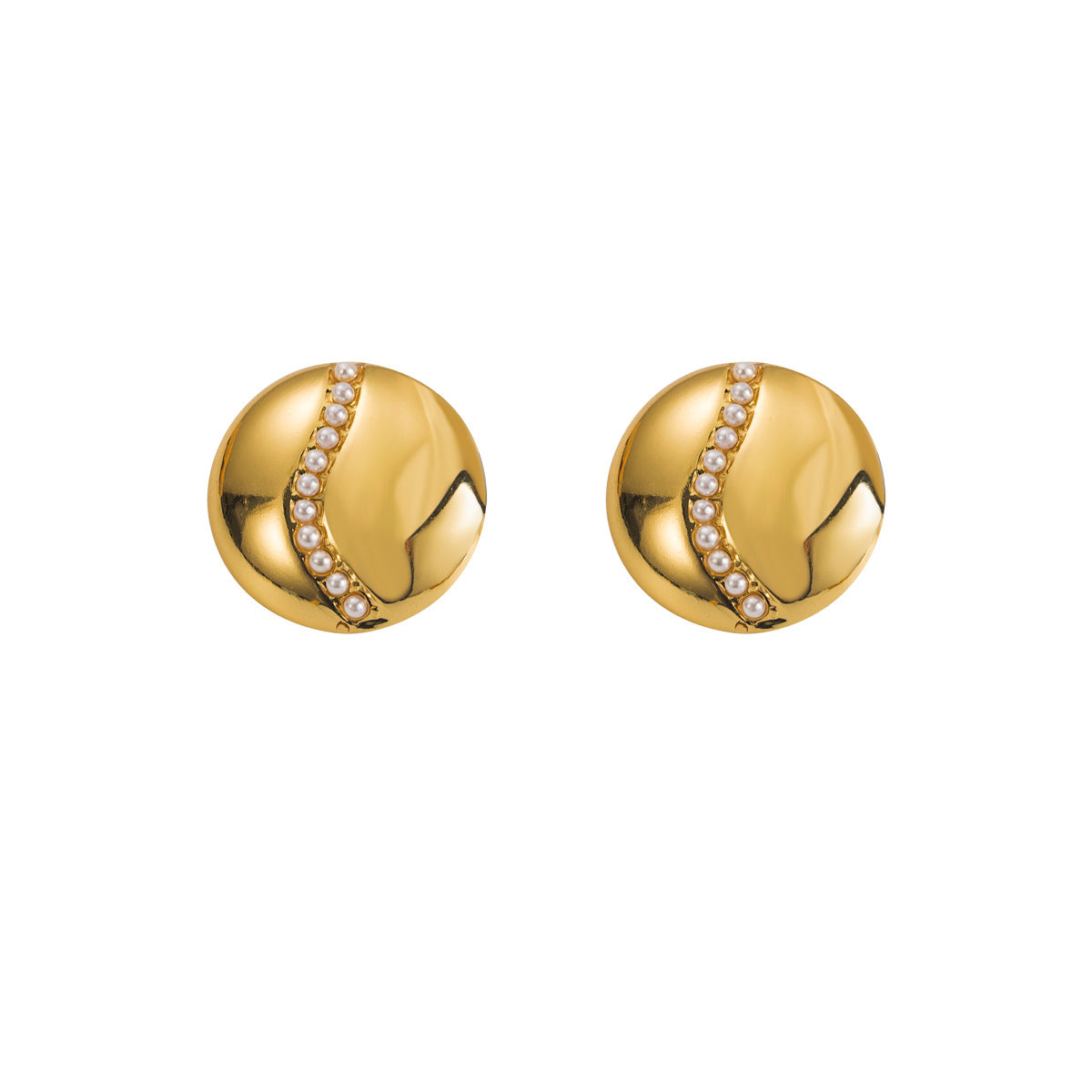 Pendientes de acero inoxidable vintage en forma de lágrima con incrustaciones de perlas simuladas para mujer