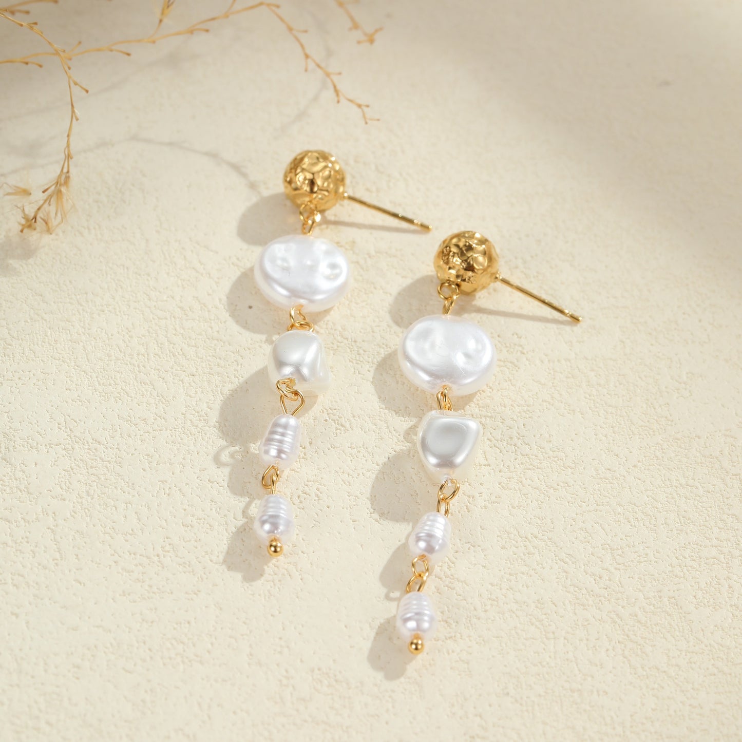 Orecchini da donna in acciaio inossidabile placcato oro 18 carati a forma di stella, geometrici, stile barocco vintage, gioielli di lusso alla moda