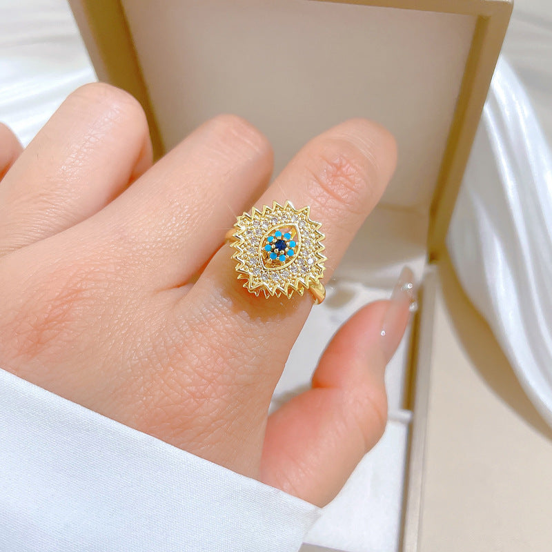 Sweet Cartoon Gold Plated Crown Shape Adjustable Ring for Women and Couples
