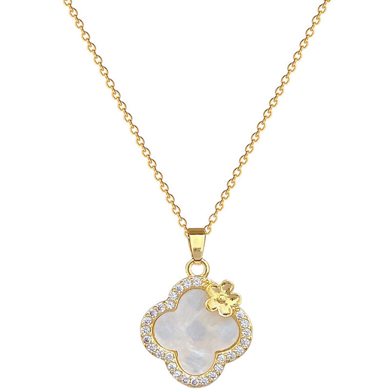 Set di collana e orecchini di lusso in acciaio al titanio geometrico con strass per donna