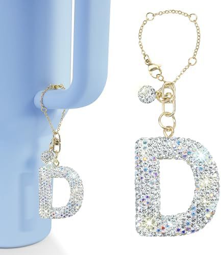 Rhinestone Inlaid Letter Resin Charm Bar