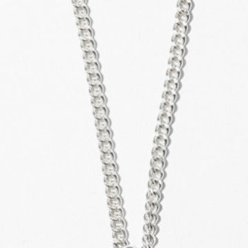Minimalist 925 Sterling Silver Geometric Pendant Serpentine Chain Necklace for Women