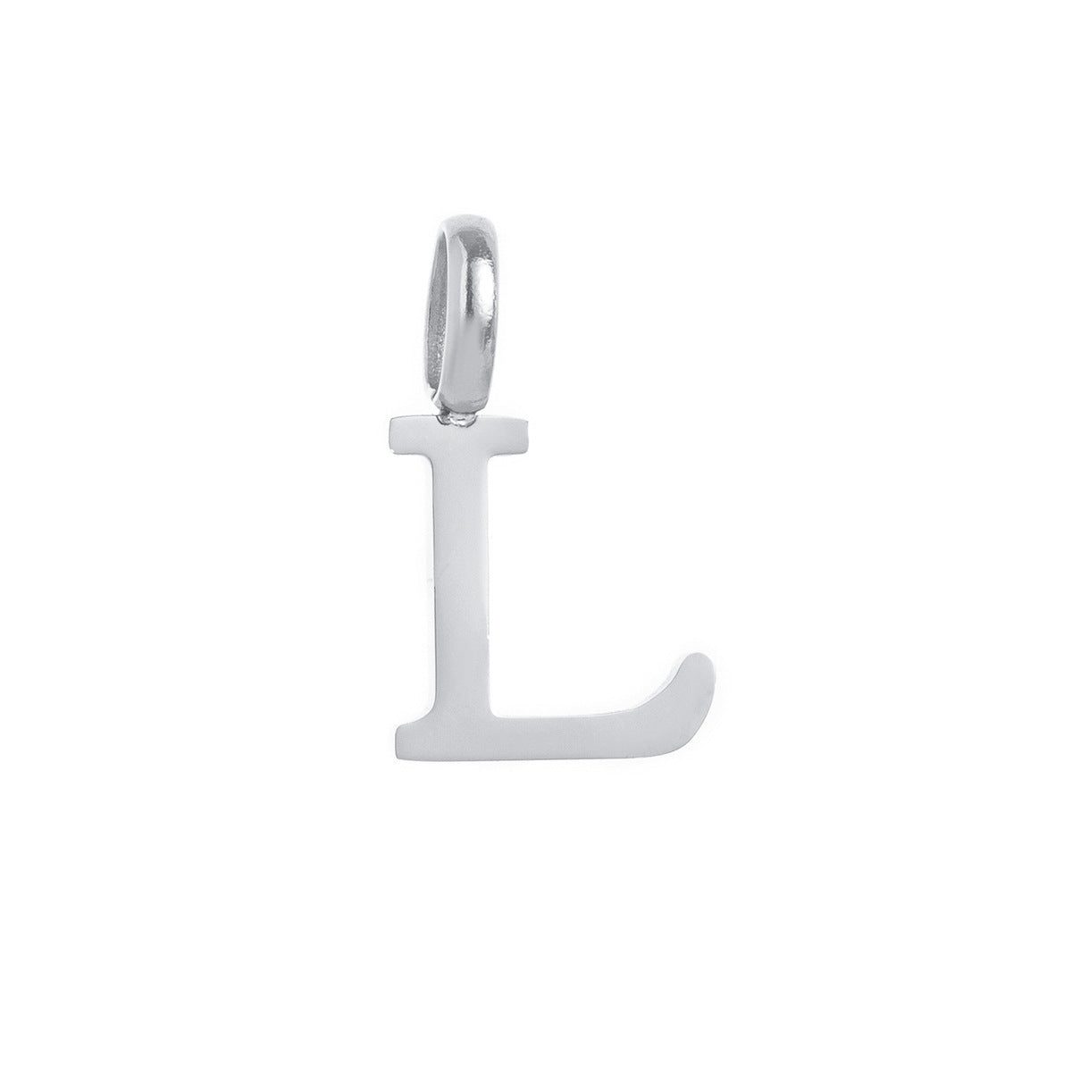Minimalist Titanium Steel 18K Gold Plated PVD Letter Charm Bar