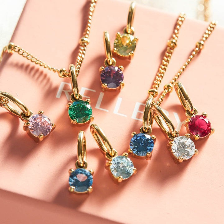 Geometric Square Crystal Pendant Plated Stainless Steel Necklace DIY Charm Bar