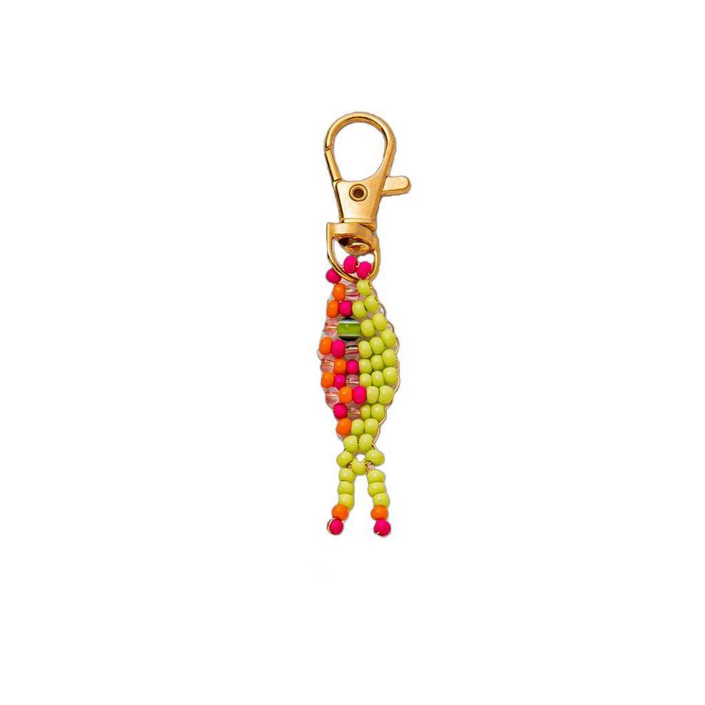 Minimalist Geometric Fish Brass Plated Pendant Unisex Keychain Bag Charm
