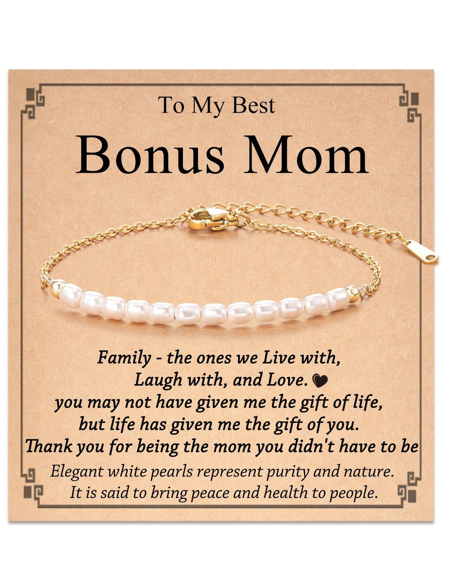 Sweet Teardrop Pearl Stainless Steel Bracelet Unisex Handmade Jewelry