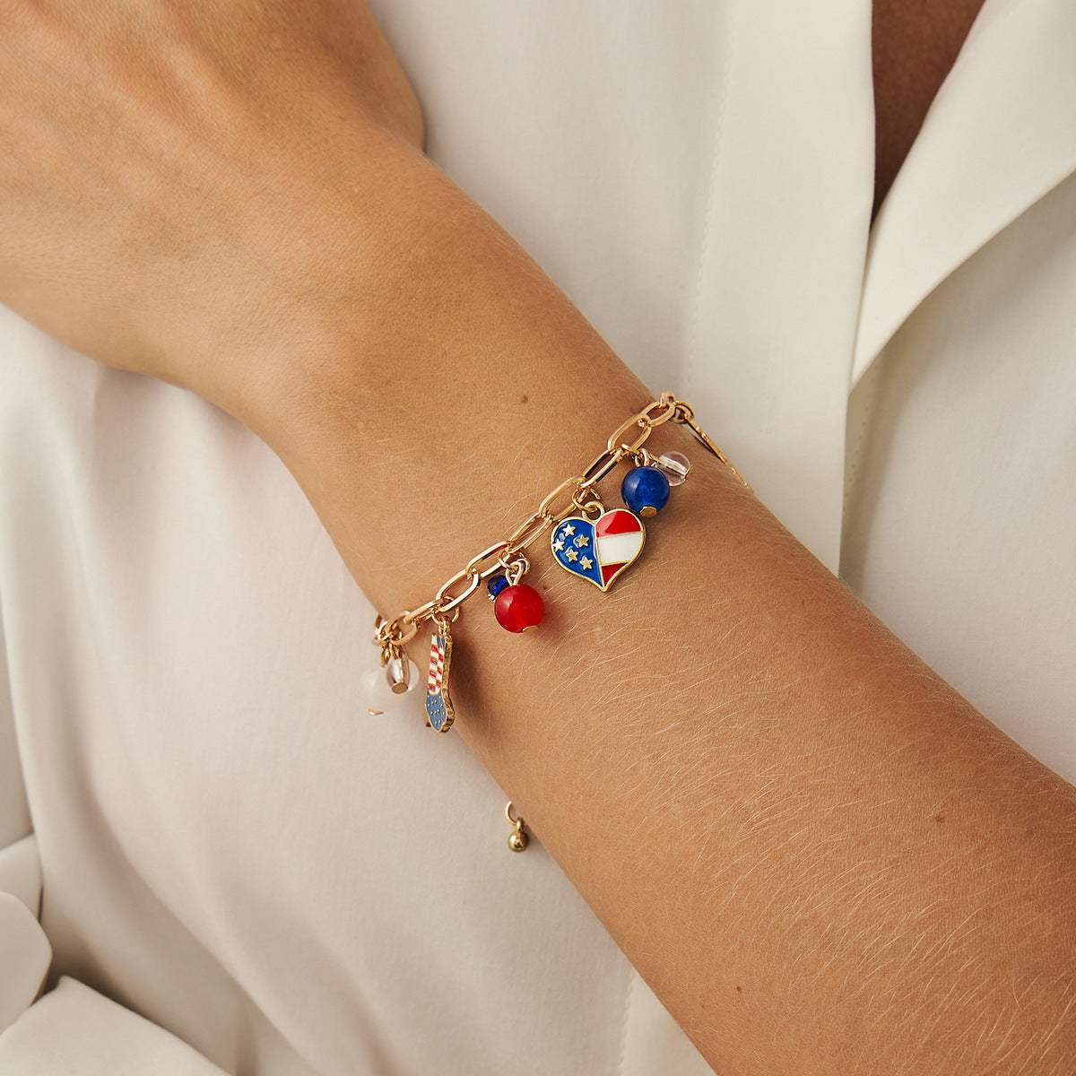 Collar minimalista con colgante de estrella y corazón con borlas en cadena a la clavícula de aleación galvanizada