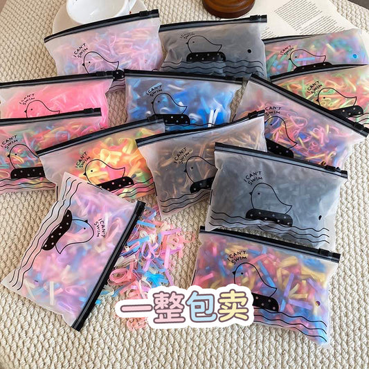 High-Elastic Polyester Hair Ties Set with Bowknot Design for Women Daily Use Gentle Durable Minimalist Hair Accessories
