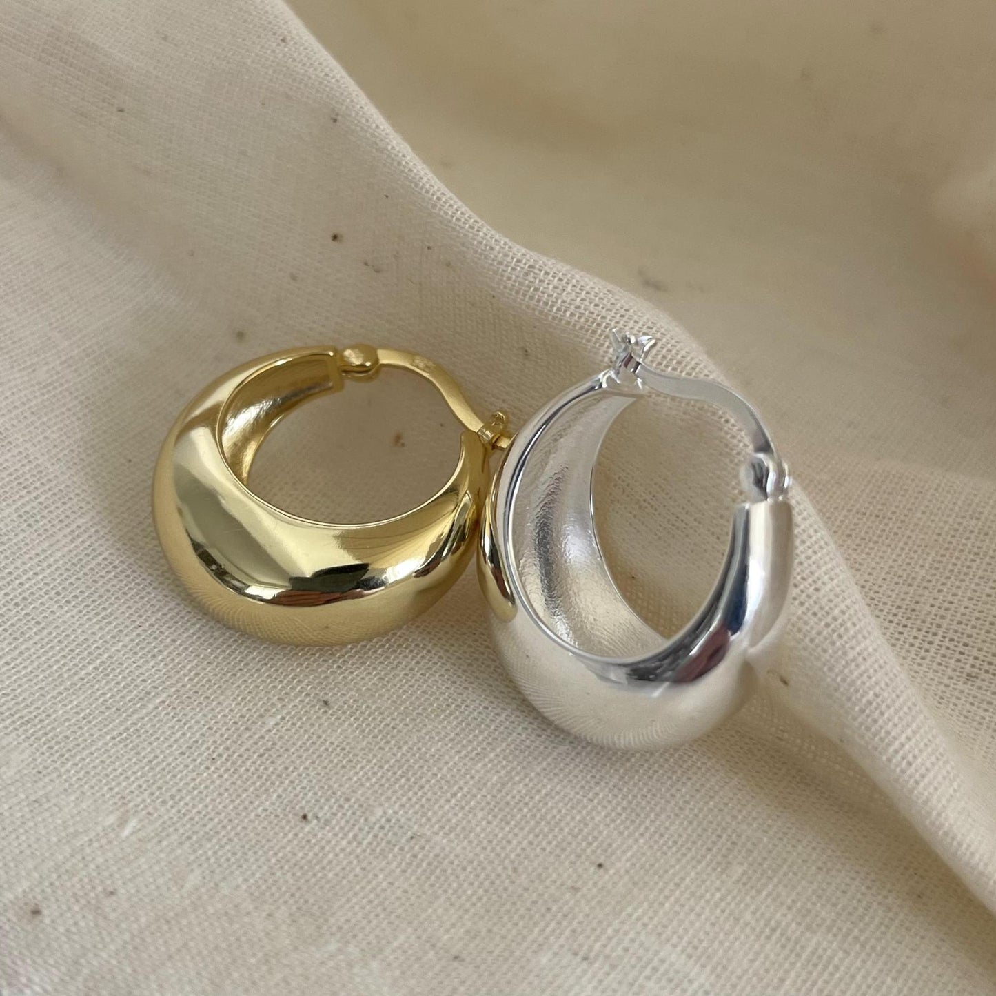 Orecchini a forma di goccia geometrica in argento sterling 925 con placcatura, stile dolce, minimalista e fresco