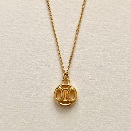 Minimalist Triumph Arch Pendant Necklace for Women in 925 Sterling Silver with Geometric Round Design