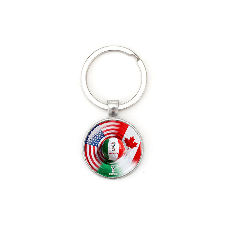 Alloy Keychain with Time Gem Pendant
