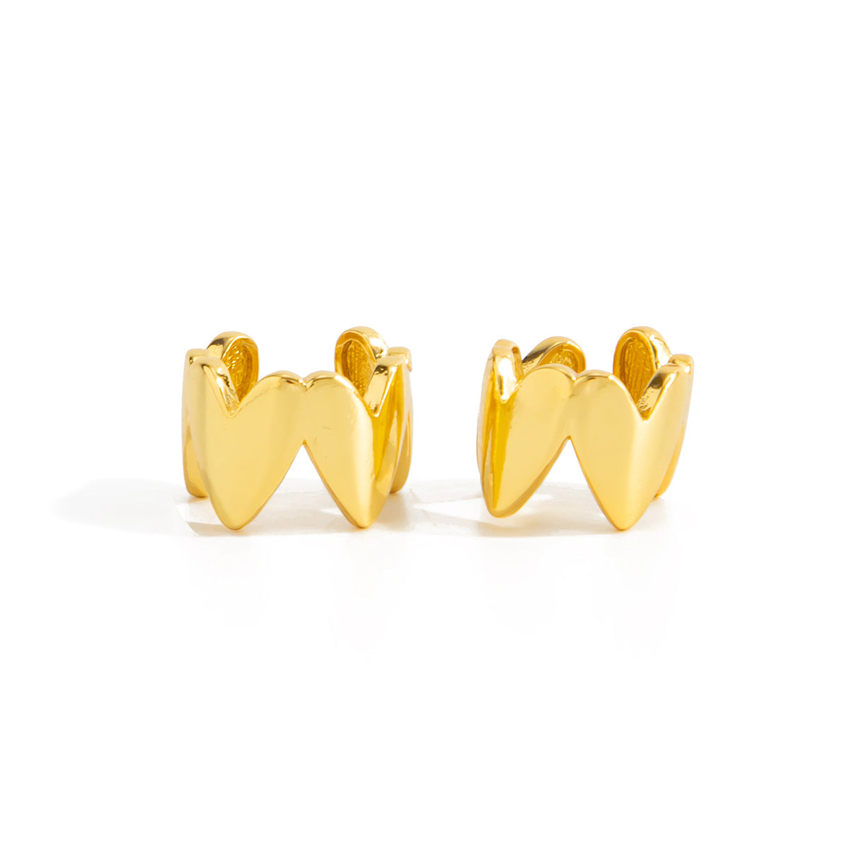 Trendy Heart Shaped Plated Zinc Alloy Ear Cuff for Women