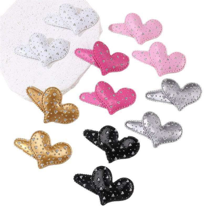 Cute Star-Shaped Children's Hair Clip with Bow Detail Polyester BB Clip for Girls