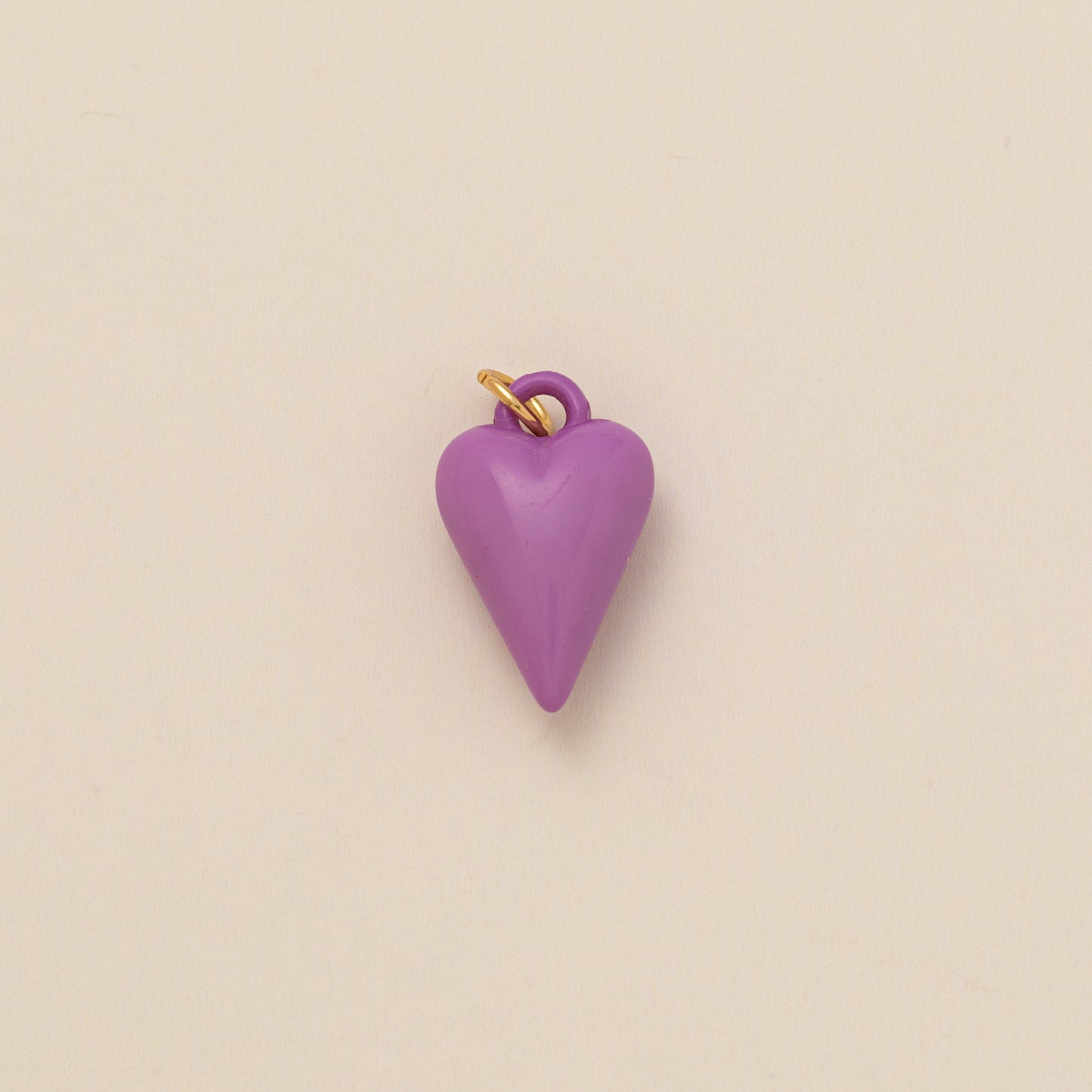 Minimalist Heart and Butterfly Brass and Ceramic Pendant Necklace